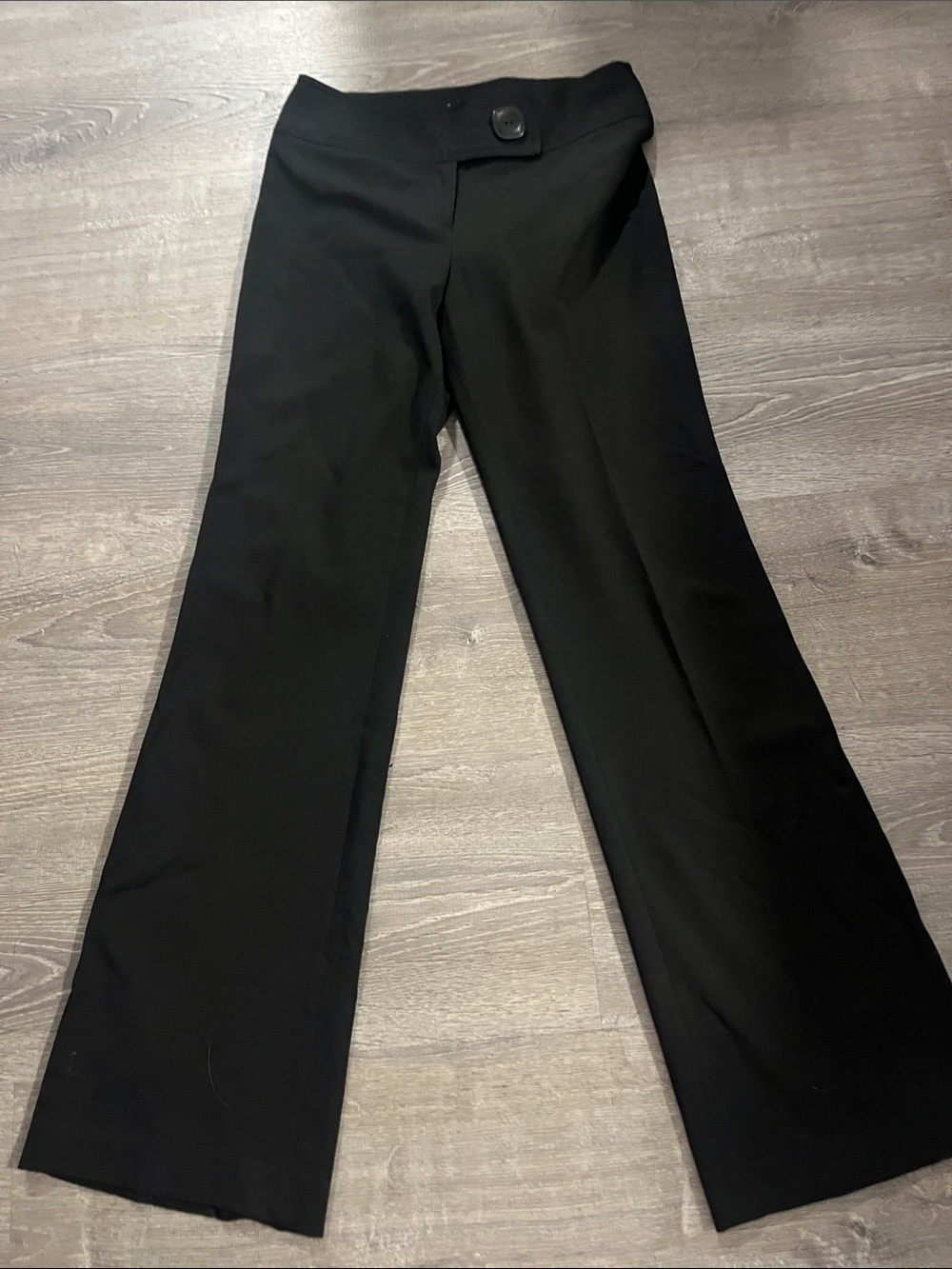 Thalian Black Wide-Leg Trousers with Button Waist Size 4